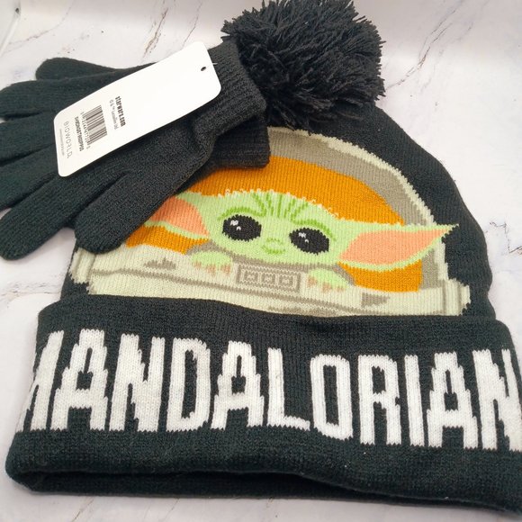 Star Wars Beanie & Gloves Black 2 Pcs Kids  NWT - Picture 4 of 4